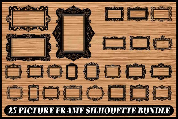 25 Vintage Picture Frame SVG Bundle