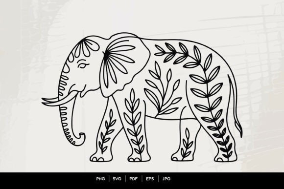 Boho Elephant Line Art SVG: A Designer's Review