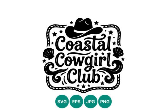Coastal Cowgirl Club Western Vector