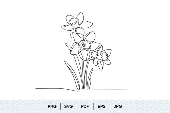 Daffodil Flower One Line Art: A Designer's Stitch Review