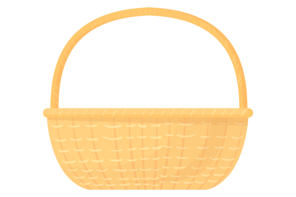 Easter Basket Icon: Woven Graphics & Illustrations