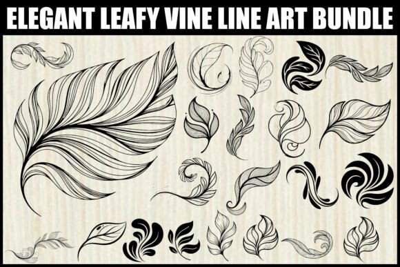 Elegant Leafy Vine Line Art Bundle Review