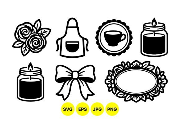 Hand Drawn Cozy Kitchen SVG: Graphics & Illustrations