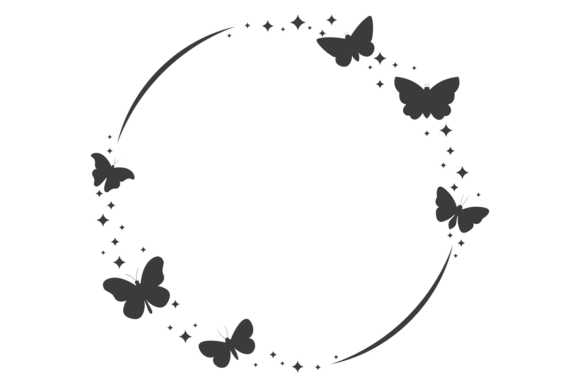 Magic Butterfly Border: Graphics & Illustrations