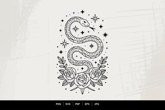 Mystic Snake SVG: Bold Graphics & Illustrations