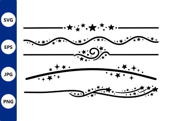 Ornamental Swirl Dividers with Stars Set