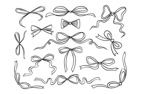 Ribbon Bow SVG Bundle: Elegant Graphics & Illustrations