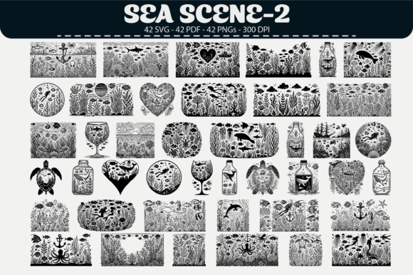 Sea Scene Vector Clipart – 42 Designs