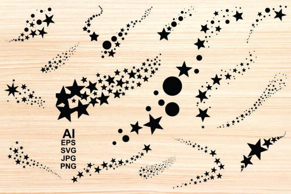 Silhouette Stars Tattoos Vector: Graphics & Illustrations
