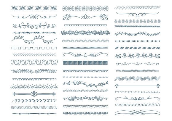 Sketch Dividers: Stripped Lines for Graphics & Illustrations