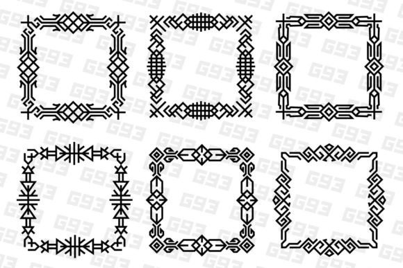 Square Abstract Frames: Graphics & Illustrations