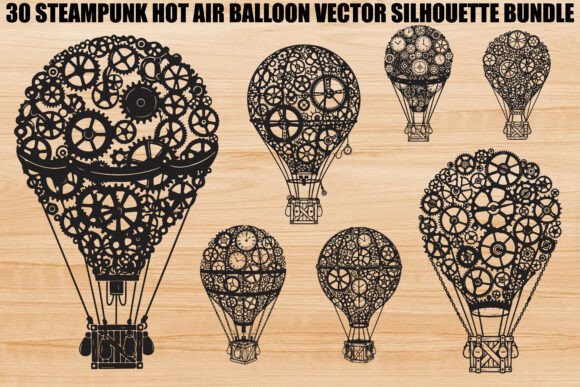 Steampunk Balloon Graphics & Illustrations Review