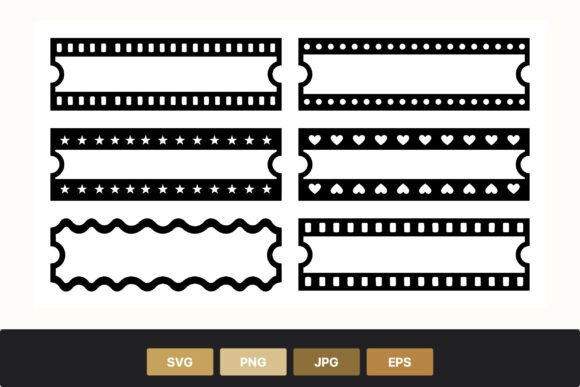 Ticket Frame Borders: Bold Graphics & Illustrations