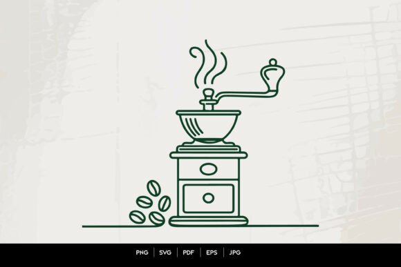 Vintage Coffee Grinder Line Art: A Designer's Review